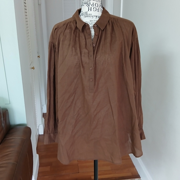 Nili‎ Lotan Miles Tunic Shirt Top Oversized Long Sleeve - Picture 2 of 8